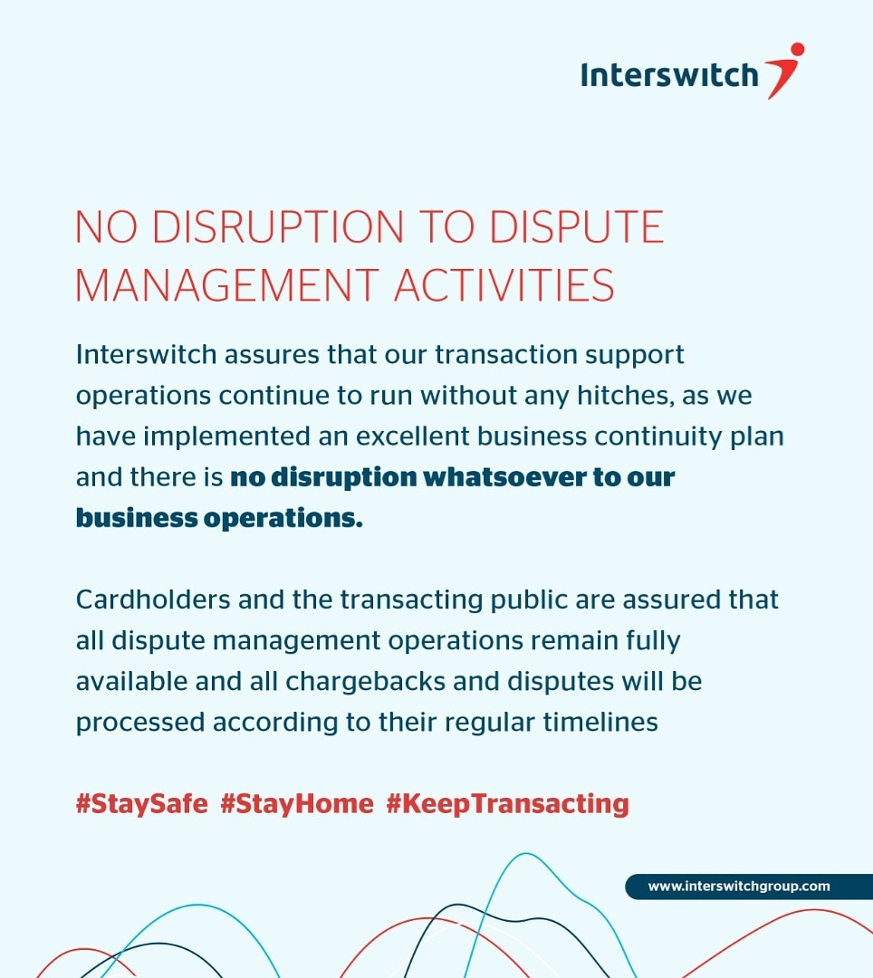 Mediacraft_PR's tweet photo. Interswitch Group addresses misleading information about transaction support operations.
#Interswitchgroup #Keeptransacting #MediacraftPR https://t.co/WTrtuCoINg