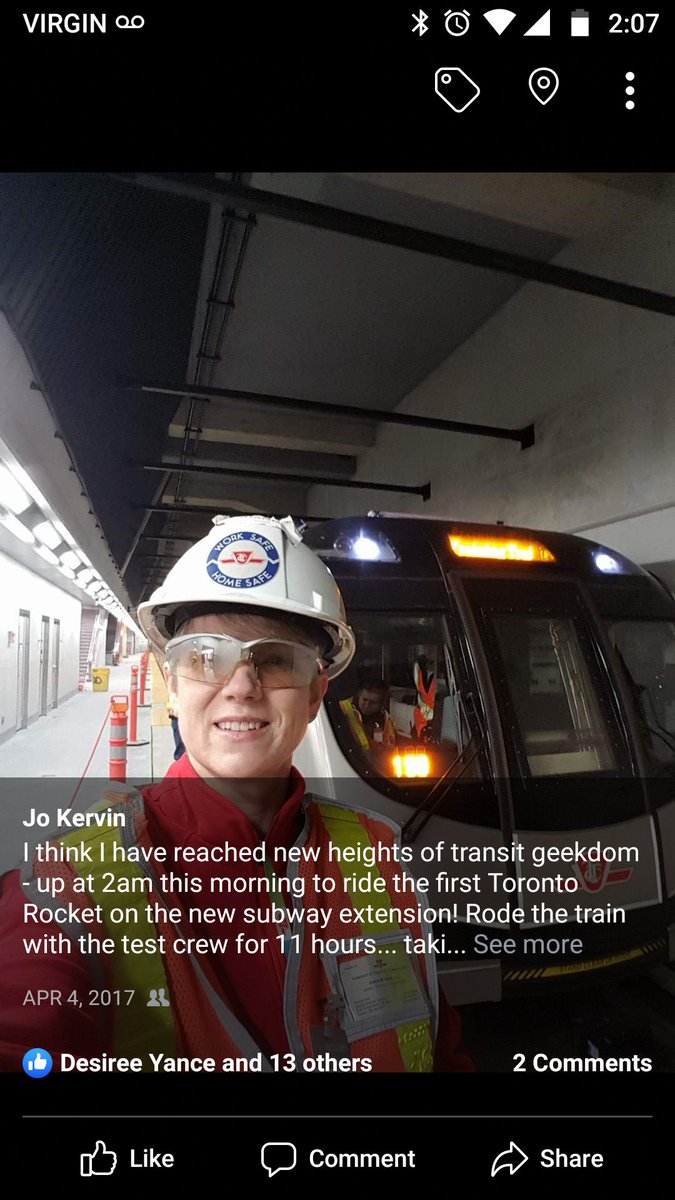 jmsker's tweet photo. Three years ago I was riding #subway train during #testing with first #TorontoRocket on the #Line1extension. Highlight of my career! #transitgeek #ttc #Engineering #transit #construction https://t.co/Gk05TvVs25