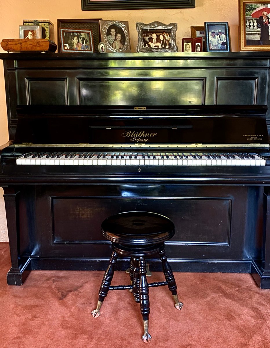 MiEpocaBlanca's tweet image. Uno de mis más preciados tesoros 🎹
En mi familia desde 1943. 🎶🎼🎶
#Blüthner #Leipzig #MadeInGermany #PianistFamily #Cuarentena #MusicIsLife #MusicIsMedicine #LAVATELASMANOS #notetoqueslacara #QuedateEnCasa