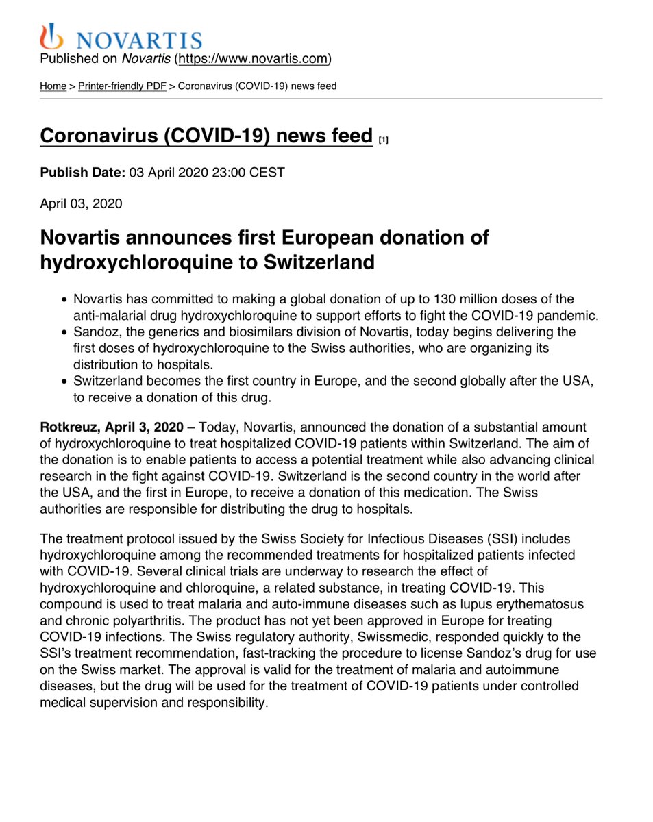 And let’s not forget about Novartis April 3, 2020 Press Release Here I pulled down Novartis Coronavirus related press releasescc  @SlickRockWeb start on the last page & work your way up - MARCH 11, 2020 https://www.novartis.com/printpdf/143311 