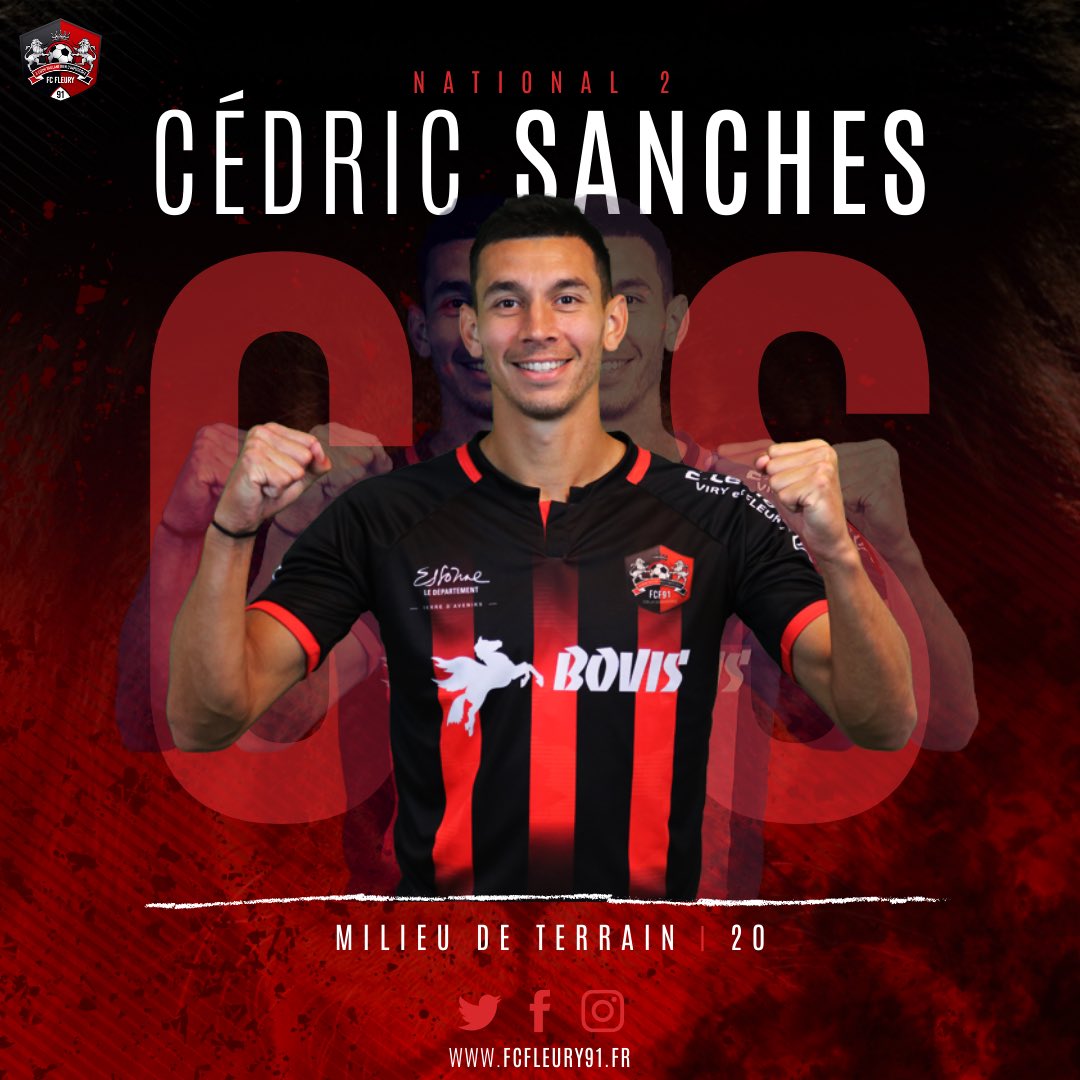 FCFleury91's tweet photo. Aujourd’hui, nous souhaitons un joyeux anniversaire à notre milieu de terrain, Cédric Sanches, qui fête ses 30 ans ! 🥳🎂

#TeamFCF91 ⚫️🔴 https://t.co/LuXSnjcKLC