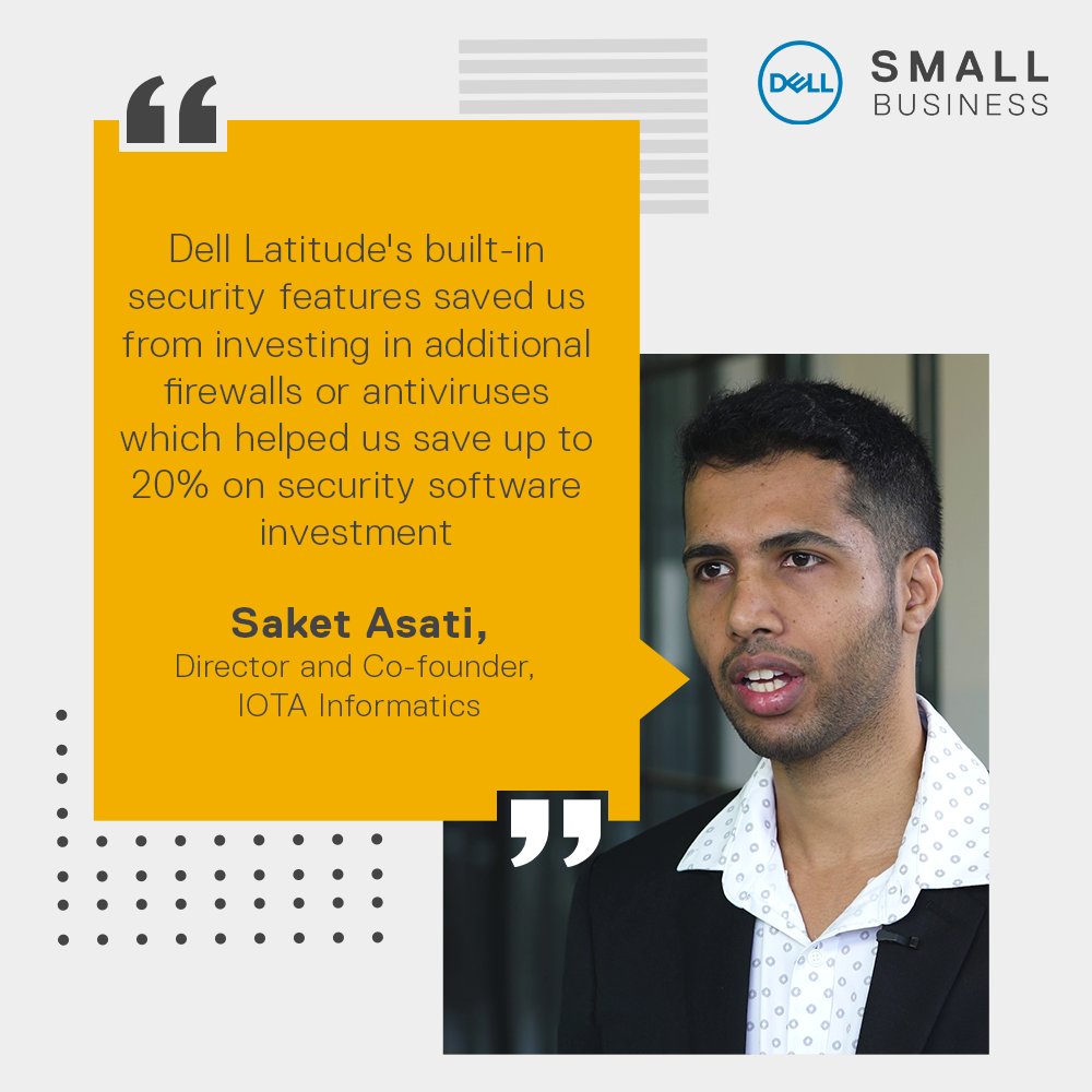 Dell_IN's tweet photo. Safe. Secure. Seamless.
Our #TechForSmallBusiness enables data companies like #IOTAInformatics to save on additional software and invest the same capital towards business growth.

Know more: https://t.co/GC4XnlSEN0

#DellIndia #SmallBusiness @DigiQure https://t.co/t9Ezikc8wL
