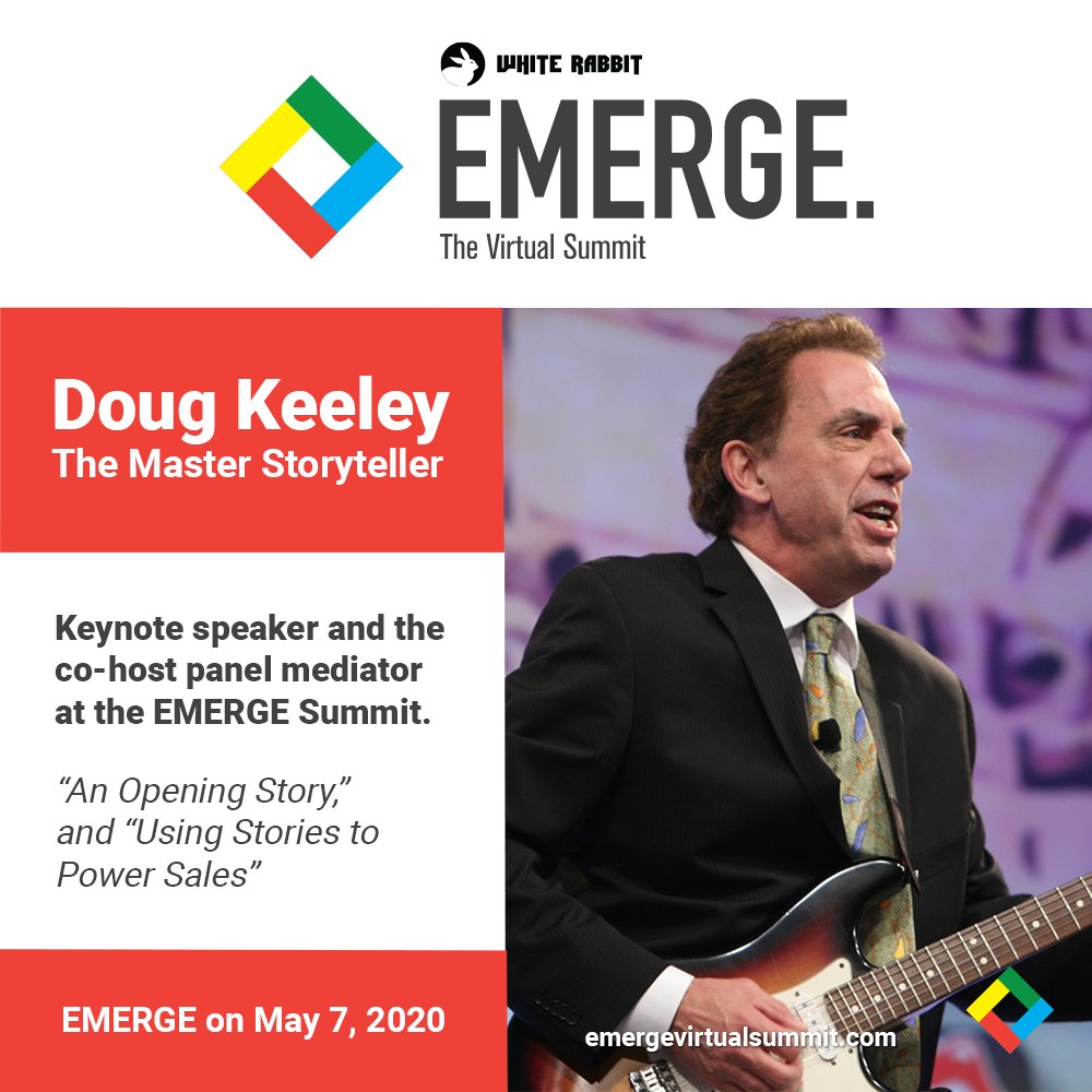 EmergeVirtual's tweet photo. Introducing Doug Keeley from @stories_rule as our keynote speaker and co-host panel mediator. Thanks for joining us, Doug!

#EMERGE #YnotEMERGE #virtualsummit #keynotespeaker #storiesrule #remotelearning #fightcovid19 https://t.co/ItMb774fPT