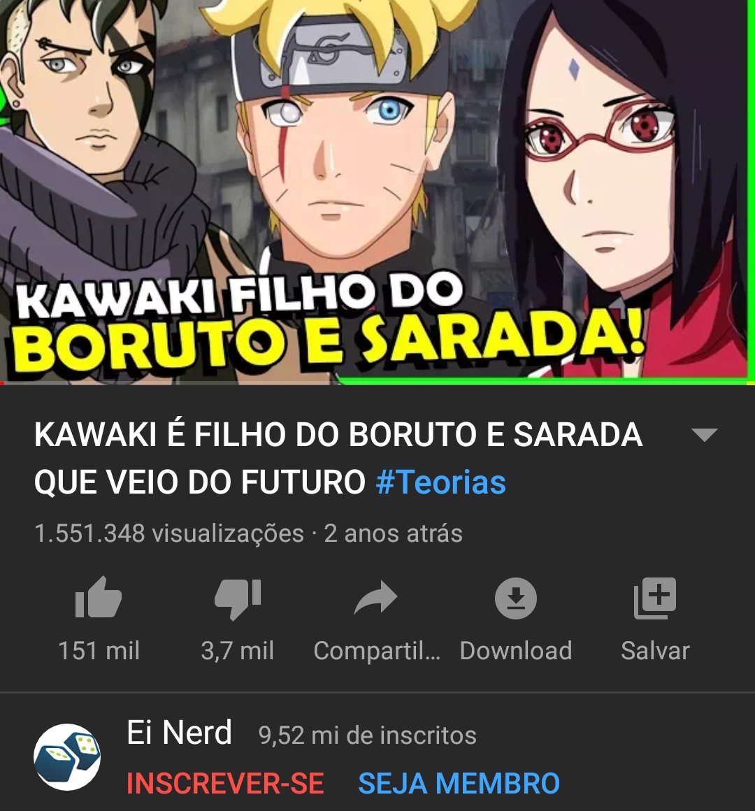 Borutinhozuera - Vcs acham que Kawaki será um filho