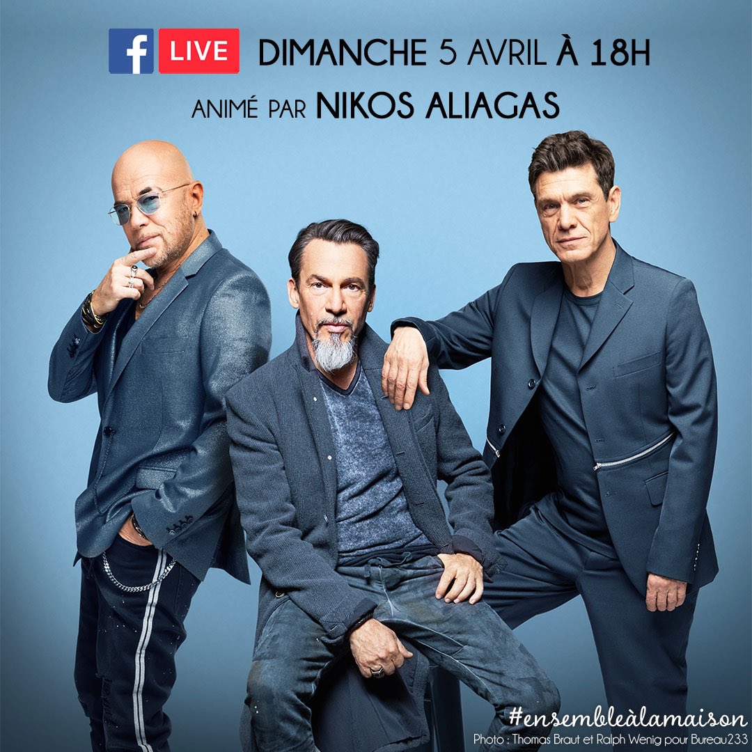 TheVoice_TF1's tweet photo. #VoiceFamily
@florentpagny @ObispoPascal @LavoineOfficiel seront en live dans quelques minutes sur la page Facebook de @nikosaliagas !
RDV à 18h ! https://t.co/bRY4mDFfA4