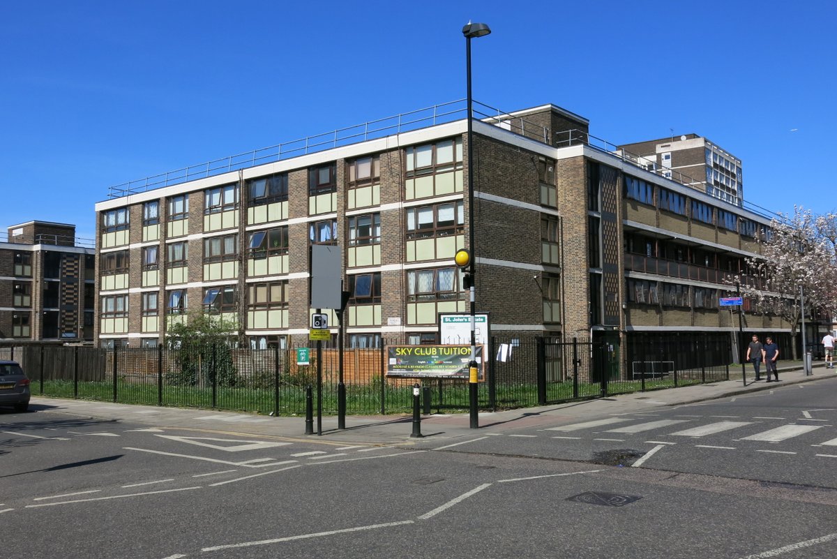 9/ St John's Estate and Crondall Court and Cherbury Court, built in the early 1960s for Shoreditch Metropolitan Borough Council.