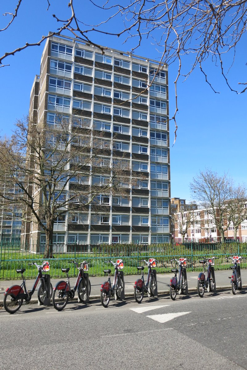 9/ St John's Estate and Crondall Court and Cherbury Court, built in the early 1960s for Shoreditch Metropolitan Borough Council.