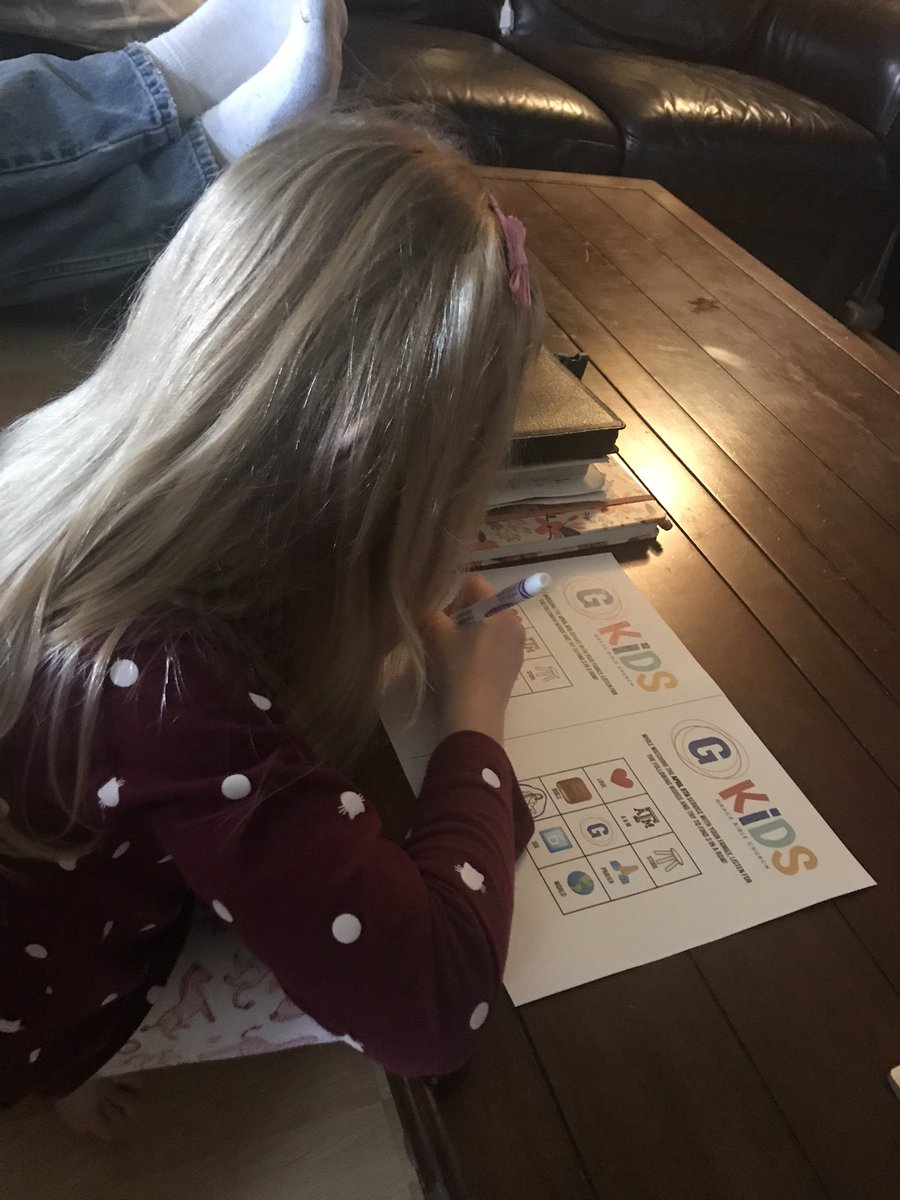 WendiZimmer's tweet photo. I love the opportunity this time gives me to worship with my girl. #newnormalchallenge #gracebiblechurch #sermonbingo https://t.co/k0c3eOsVqL