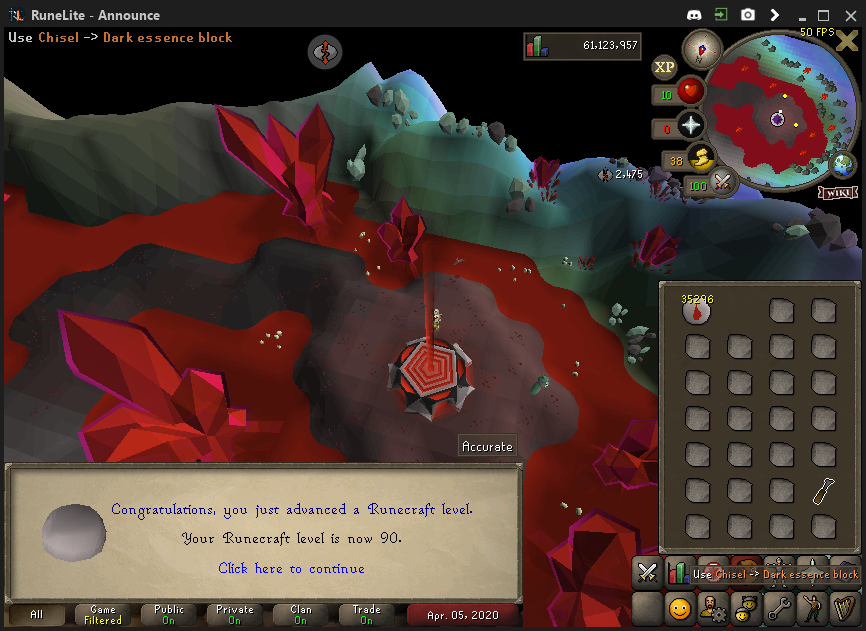90 Runecrafting achieved! Long way to go! :D
