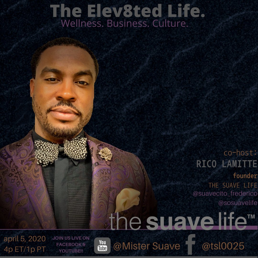 SuaveLlc's tweet photo. Lets get #elev8ed.ย
Teaming up w/ @Elev8Cannabis CEO, @Cannabiyesi for a lil #coast2coast commentary bridging generations & covering all things #wellness #business & #culture for #TheElev8dLife ย
Live @ Mister Suave Youtube Channel 4pET/1pPT
https://t.co/OCMHumL8ES
#TSLglobal https://t.co/PPoBX9spbv