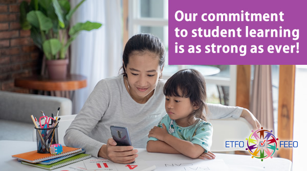 ETFOeducators's tweet photo. Dear Parents and Caregivers, 
As we all navigate distance learning, we want you to know that we have your back and we are here for students. 

Read ETFO's open letter https://t.co/HdPXKj4DHm #onpoli #COVID19 #OntEd https://t.co/hl5xphsFY4