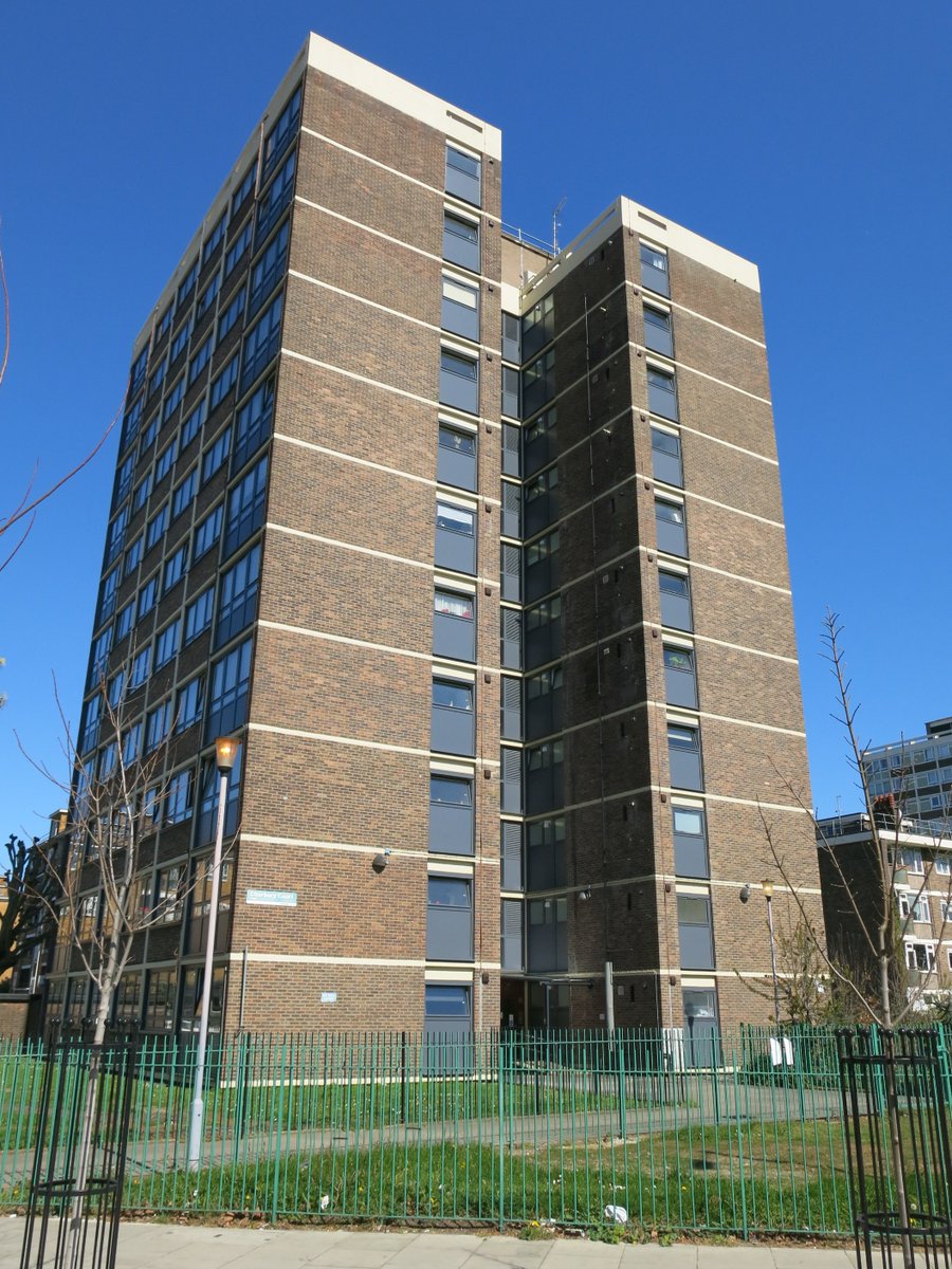 9/ St John's Estate and Crondall Court and Cherbury Court, built in the early 1960s for Shoreditch Metropolitan Borough Council.