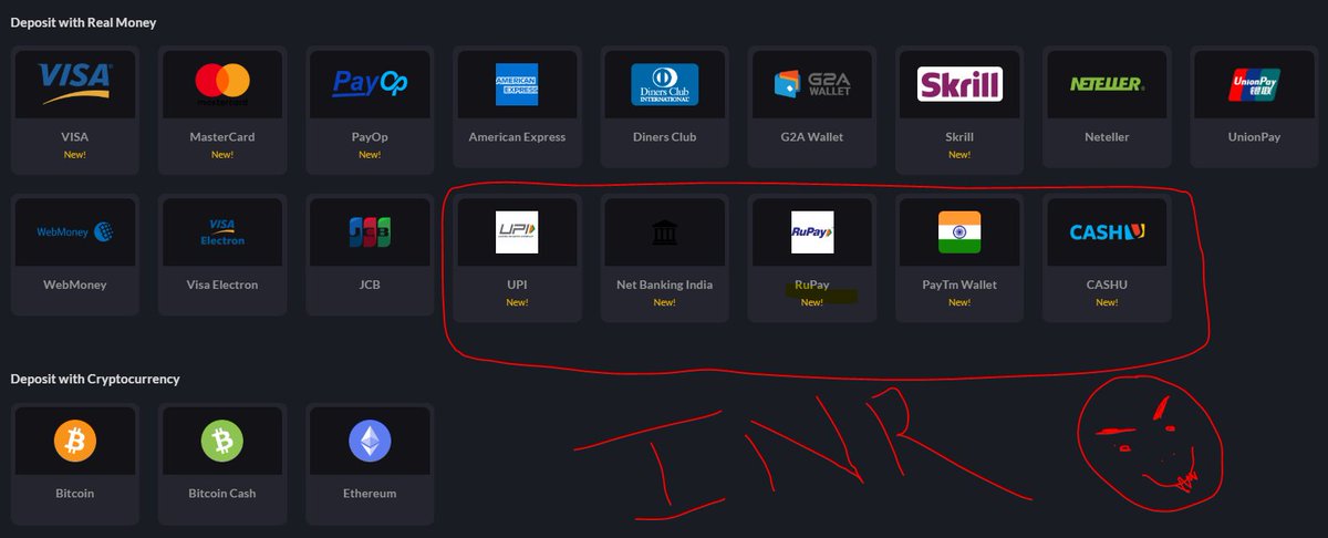 playBUGGi's tweet photo. @CSGOEmpire just have ADDED INR soo we Indians ๐ฎ๐ณCan get it Easy to use ๐ i am soooo happy guy's ๐ค
( UseCode: PLAYBUGGI ) for extra FUN & hELP ME๐ to Grow !!!!
#playbuggi
#csgoempire i love u ๐
#CSGO https://t.co/wlaESX18CP