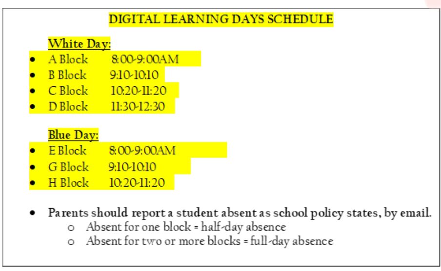 Sha_students's tweet photo. SHA will resume online classes on Tuesday, April 7 (BLUE DAY) with a new time schedule which will give students a 10 minute break in between classes! https://t.co/XGCaljBwI6