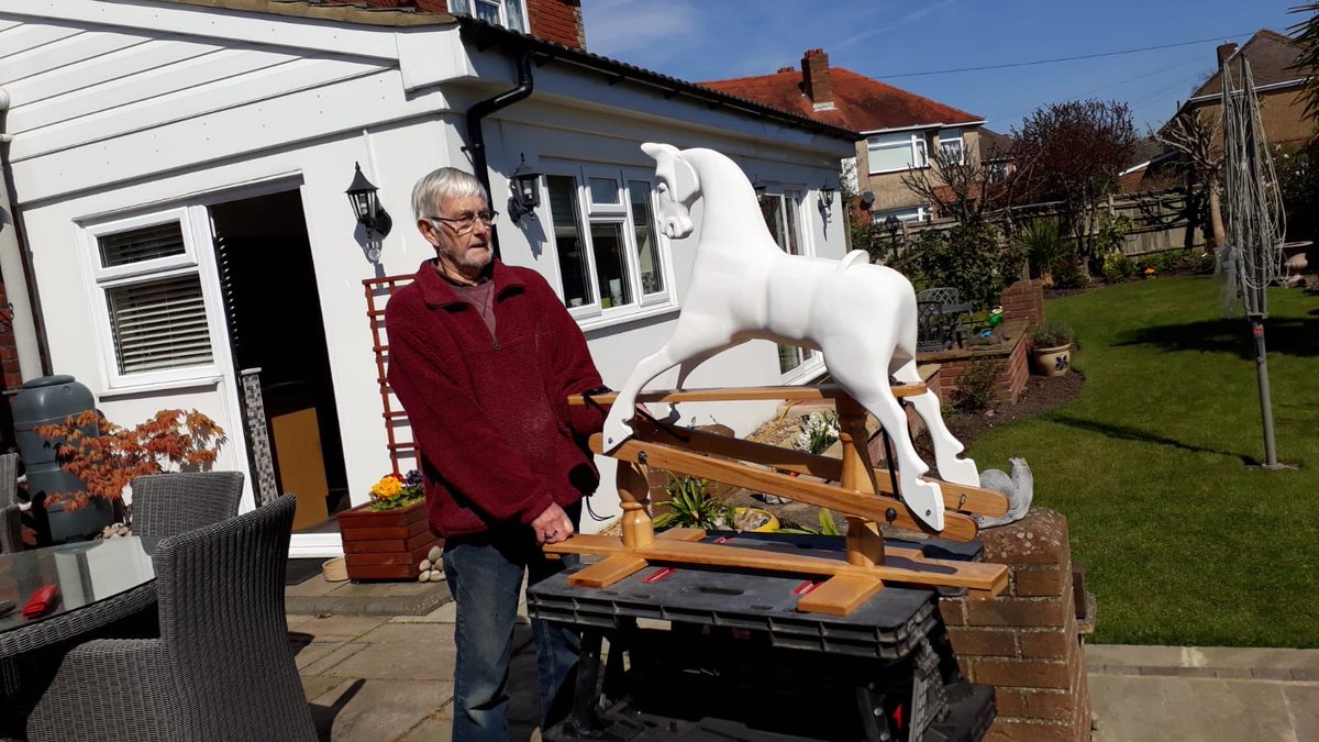 pitman_rachael's tweet photo. My dad who is self isolating for 3 months has been keeping busy making a rocking horse for my nephews birthday in May.

He has come to a standstill as he doesn’t have the leather for the reins or saddle. 
Can anyone help?
#makearockinghorse #isolating #carpentry
#leathersupplier https://t.co/nVmxfpT3dW