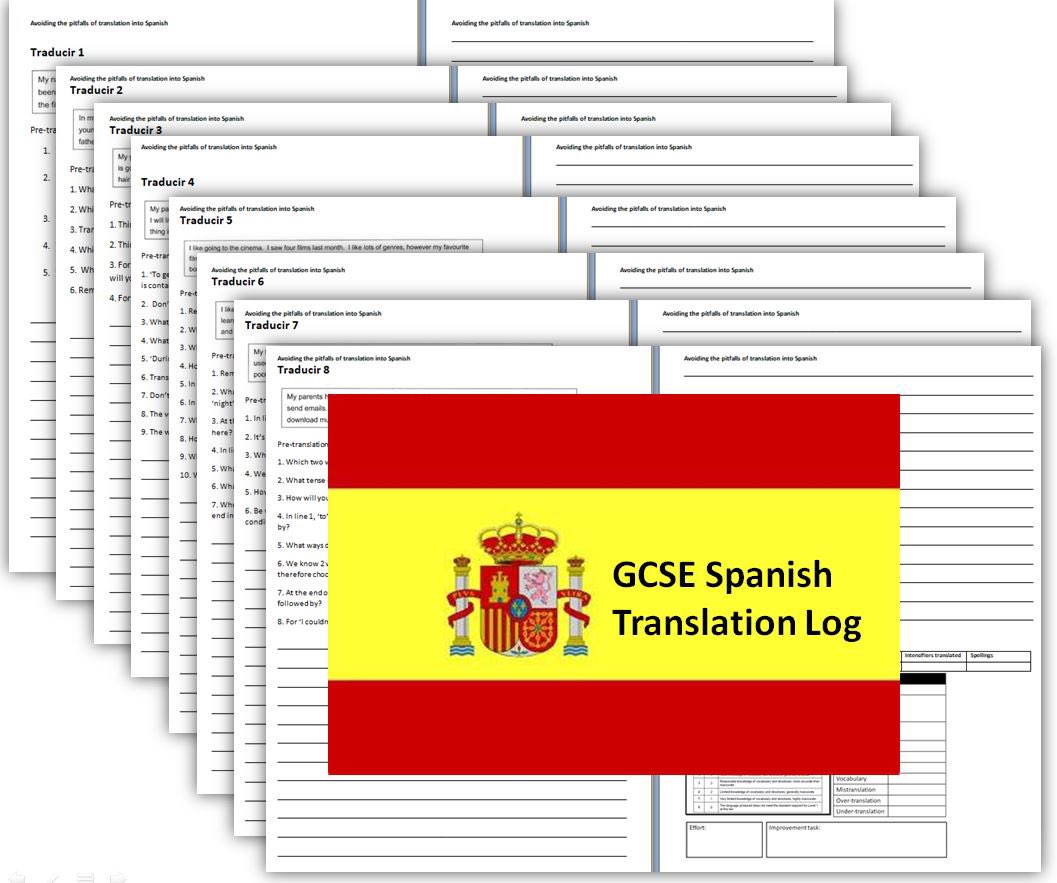 Working on a bit of a Translation Log for next yr’s Y11. A series of 20+ worksheets (or a booklet?). Each dbl page has some pre-translation pointers, where I’ve tried to predict &amp; ask Qs around the potential pitfalls in each text. Happy to share if people like.😁 #mfltwitterati