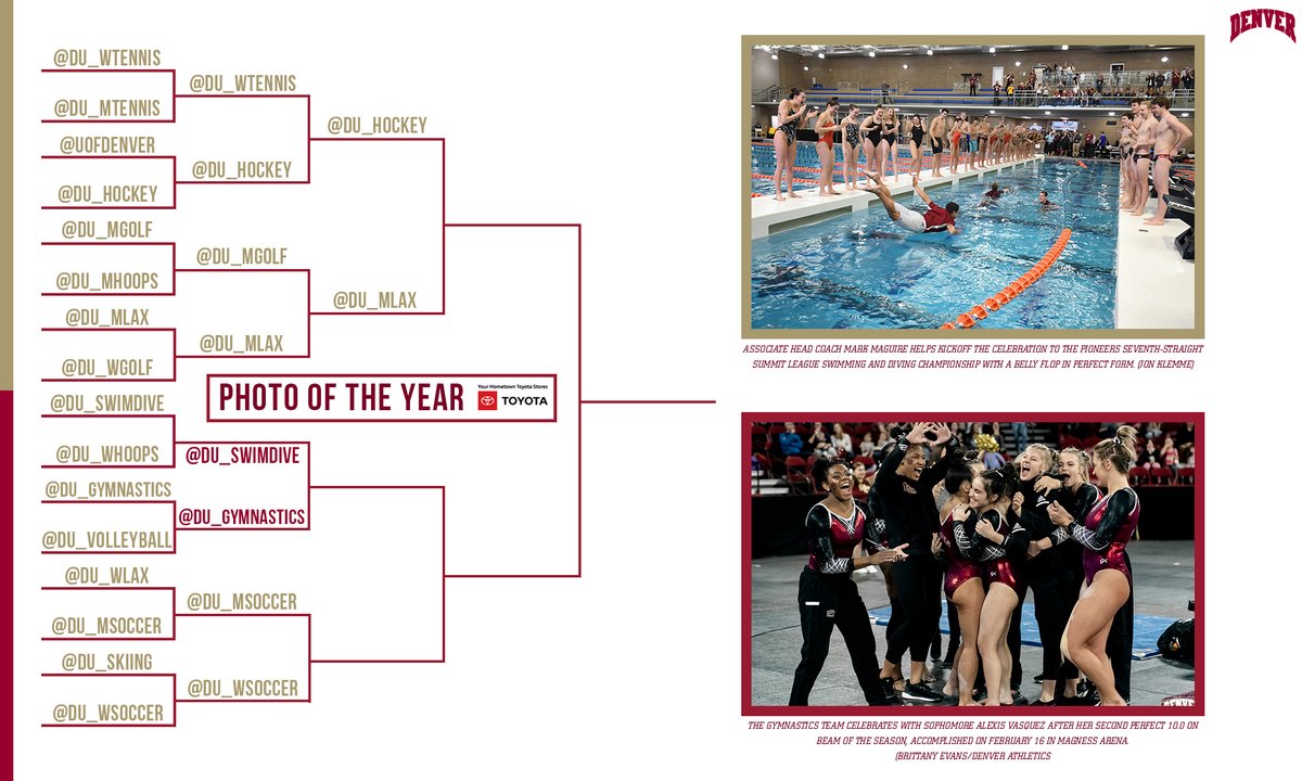 Another quarterfinal matchup in our Photo of the Year bracket! 

Vote in the poll attached to this tweet. Voting closes at midnight! #PioneerTogether