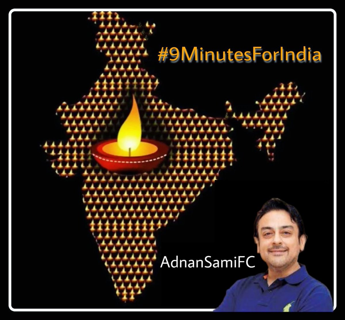 AdnanSamiFC's tweet photo. Let's shed some light and hope together! Ready ?- 🕘

#9baje9mintues #9बजे9मिनट #9बजे_9मिनट https://t.co/zm4vpAsMV5