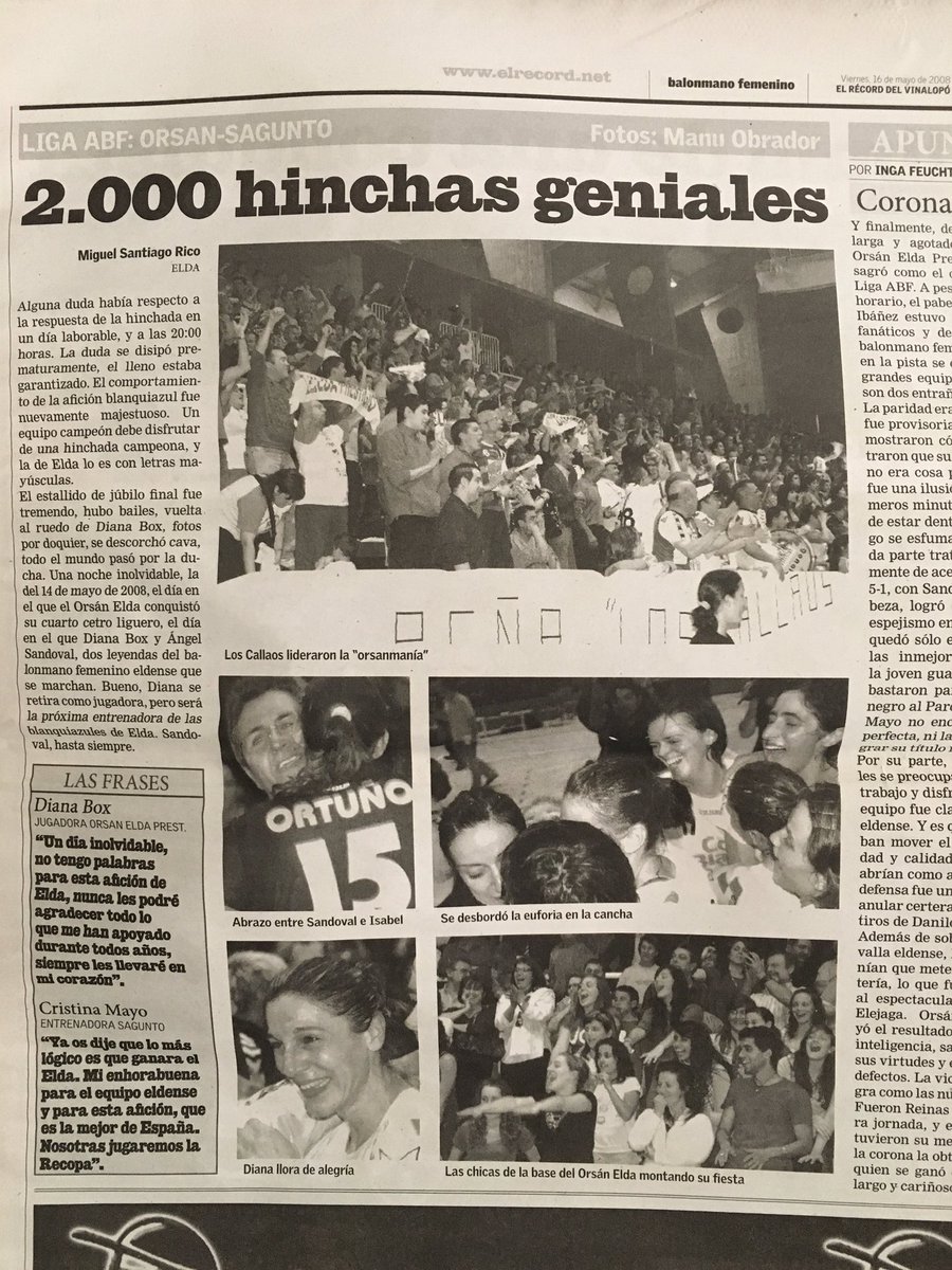 miguelsrico's tweet photo. #ELRECORD: Portada de EL RECORD con la última liga conquistada por el Elda Prestigio en el año 2008. #balonmanp #Elda #deportes @CBELDAPRESTIGIO @IberdrolaDHF @Fbmcv https://t.co/7PRsFzO5QW