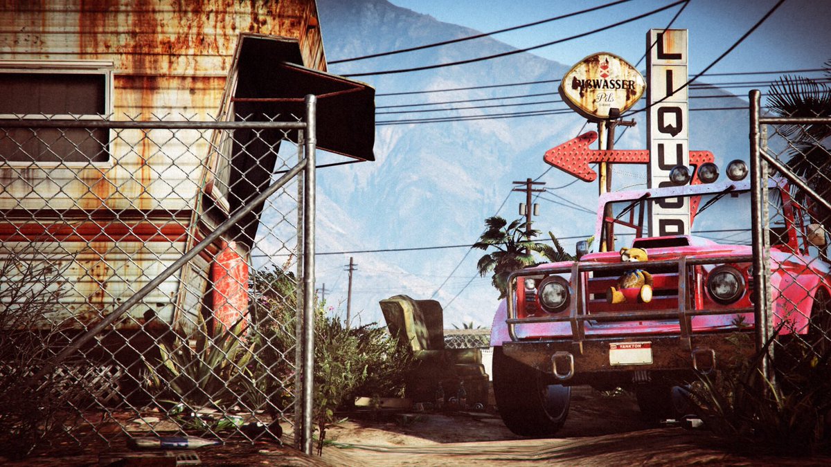 District8GTA's tweet photo. Trevors Truck with bear on the front , Blanktons and a green tint... Pics courtesy of @fitzpadgio autos .
#GtaOnline #Snapmatic #Rarevehicle #RockstarEditor #RockstarGames #GTAV https://t.co/gSfkFTFlRj