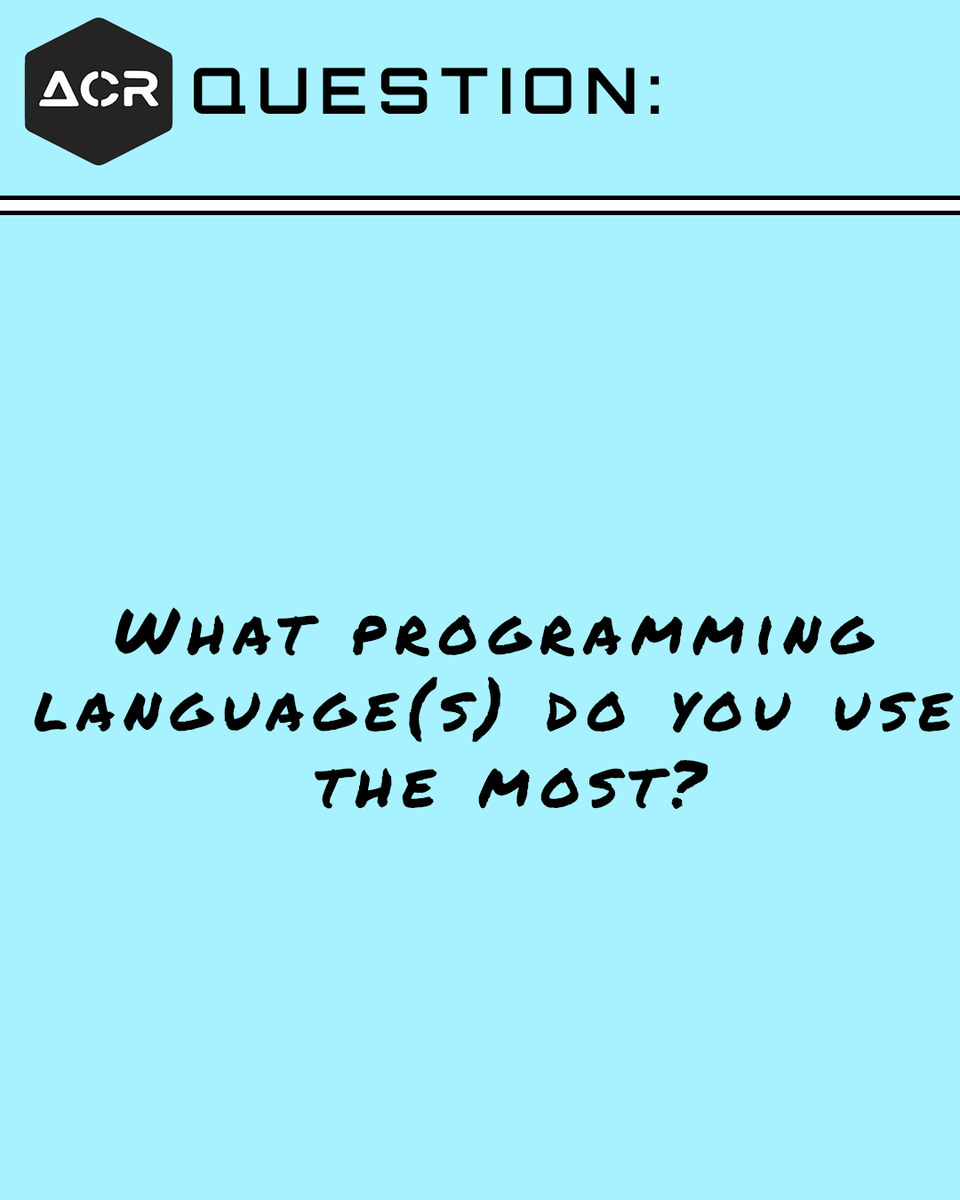 acroynon's tweet image. What programming language do you use the most?
#askadev #programming #askdeveloper #devcommunity