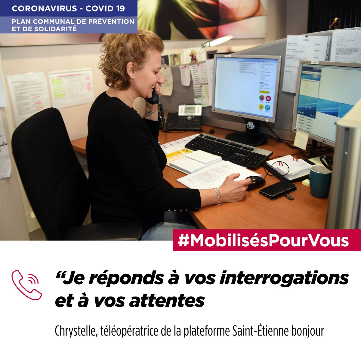Ville Saint Etienne On Twitter Chrystelle Mobilisespourvous Chrystelle Et Ses Collegues Receptionnent Plus De 300 Appels Par Jour Pour Repondre A Vos Interrogations Et Vous Orienter Vers Les Bons Interlocuteurs La Plateforme