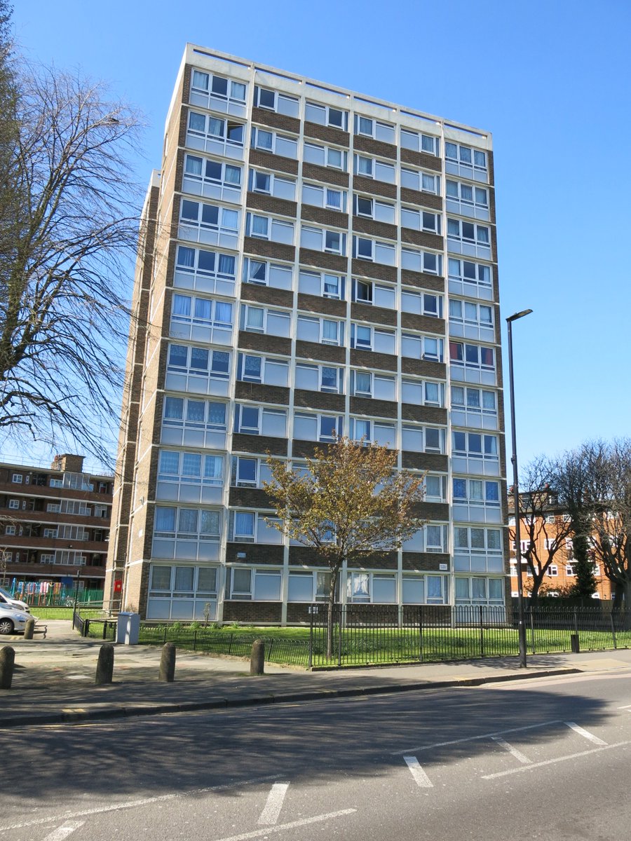 18/ Wenlock Barn Estate: Parr Court, Sylvia Court and Cropley Court. Built for Shoreditch Metropolitan Borough Council from 1949 and expanded into the 1960s. Now run by a Tenants Management Organisation.