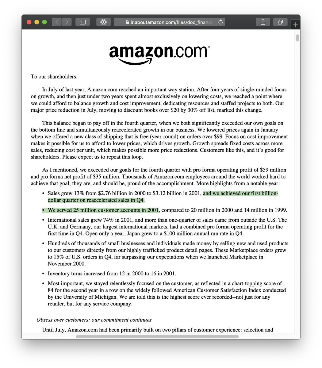 Consider that:- In 2001, Amazon had 25 million customers.- In the last 90 days of that year, it sold over $1B of stuff.And it did all this with a monolithic website and a handful of relational databases.Sources:  https://queue.acm.org/detail.cfm?id=1142065,  https://ir.aboutamazon.com/files/doc_financials/annual/2001annualreport.pdf