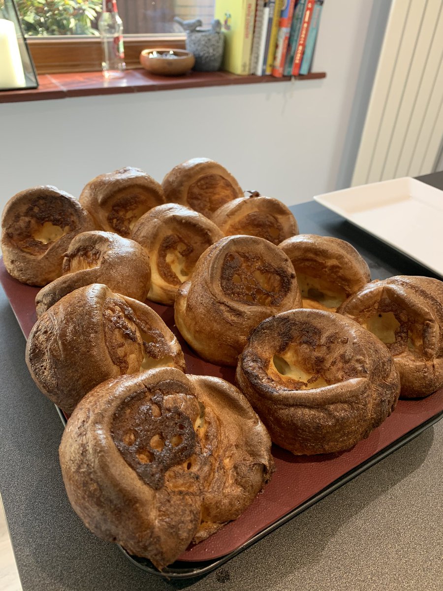 Thank you <a href="/jamesmartinchef/">James Martin</a> we followed your recipe and these were the result!! #yorkshirepuds #yorkshiregirl