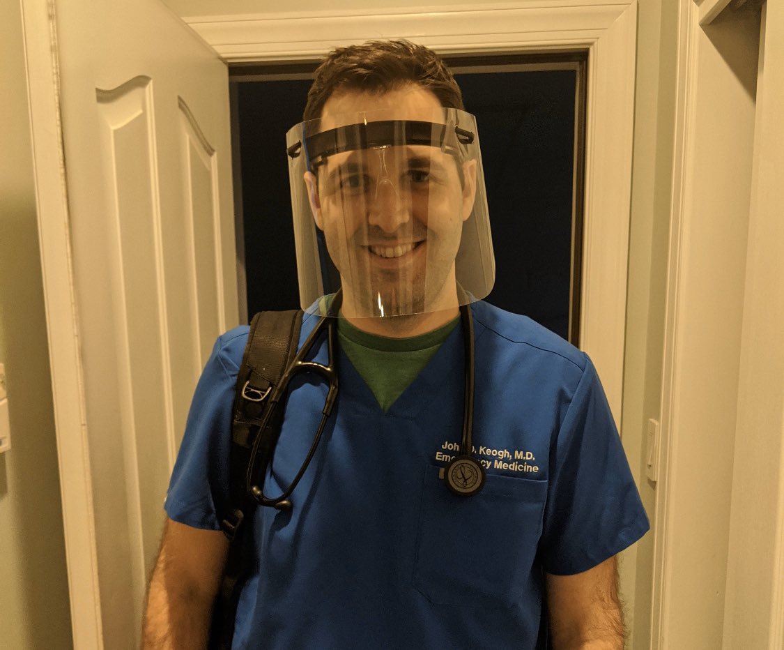 COVIDJournal's tweet photo. Thank you Dr. Keogh - a frontline #Hero in #Atlanta! So grateful to you. #HeroesOfCOVID #StayHome #SocialDistancingNow #Doctor #Coronavirus #EmergencyMedicine #NationalDoctorsDay #HealthcareHeroes https://t.co/5nNf0a6I2q https://t.co/9rkV8bDSJ7