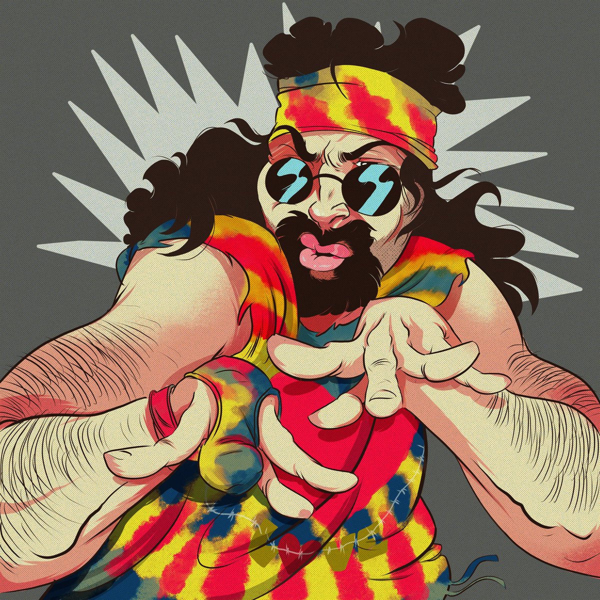 marcuscripps's tweet photo. The first 3 days of #SKETCHAMANIA was all 3 faces of ⁦@RealMickFoley⁩ 
#mankind #CactusJack #dudelove 
Oooooow! Have Mercyyy!
#wrestling #wwe #wcw #aew #cartoonist #cartoonistkayfabe #illustration #procreate https://t.co/AGy5JREL2b