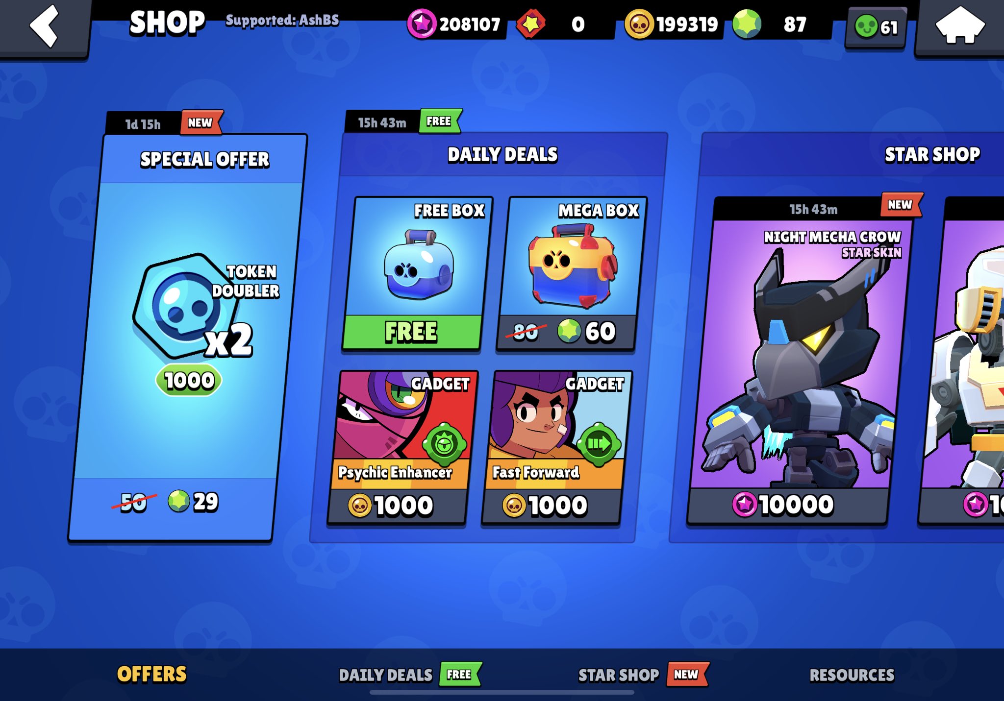 Code Ashbs On Twitter Sweet Also Guys Make Sure To Always Use Your Saved Gems To Buy The Token Doubler Special Offers They Are Always Worth The Gems Brawlstars Https T Co Uvg3k49icu - what are tokens in brawl stars