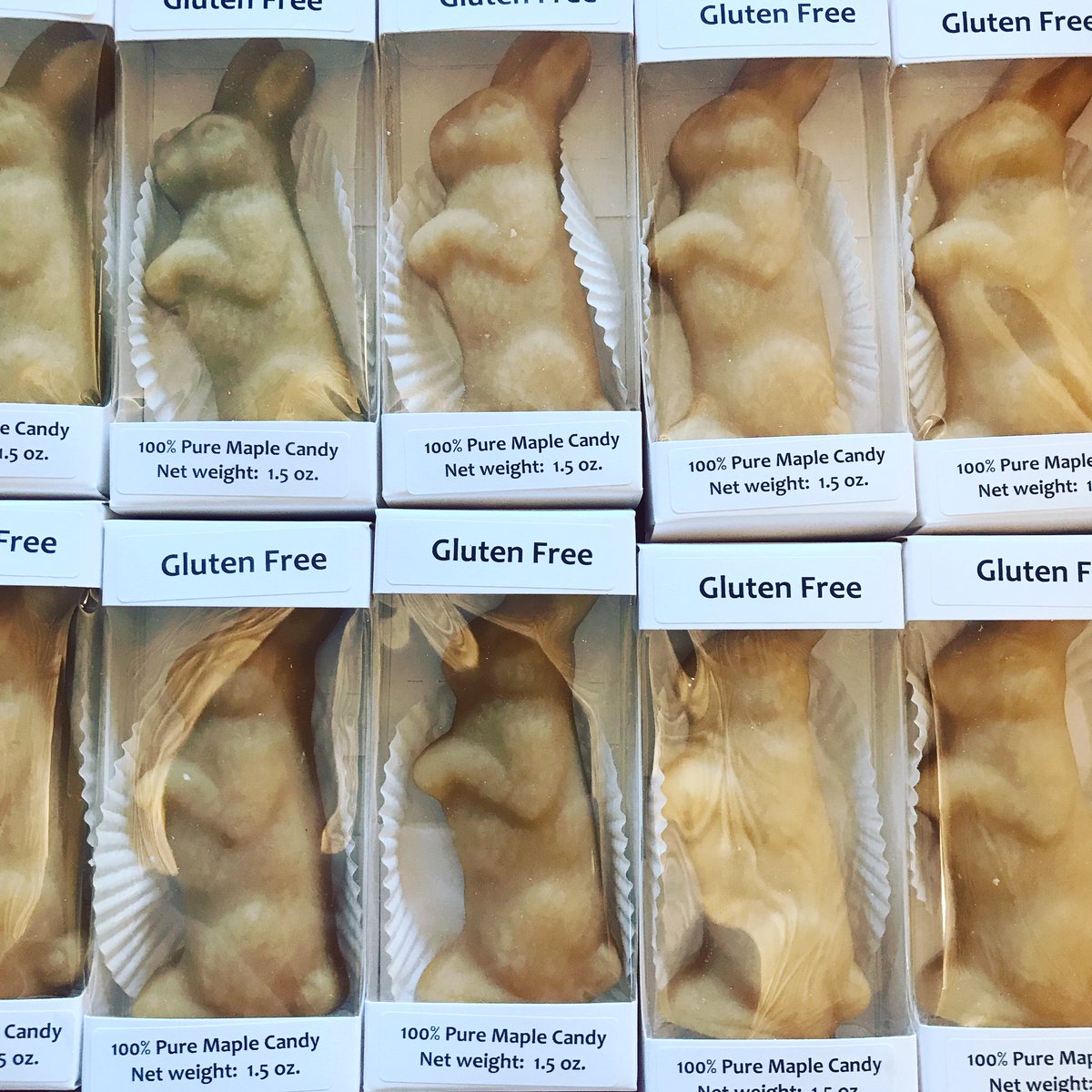 Easter is just a week away!  We have plenty of pure maple candy bunnies for your baskets. Hop on over! #maple #bunny #easter