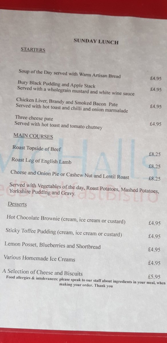 Hi , we are doing Sunday Roast on Easter Sunday, pleased call 01253625661 to book. Daniel.x