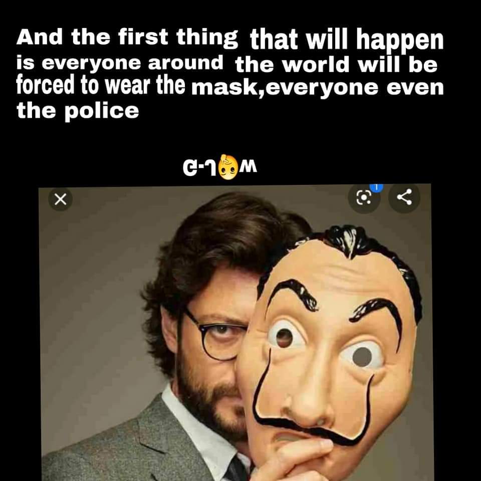 nickelromadhi's tweet photo. Corona Plan by The Professor himself #MoneyHeist https://t.co/awoCVhy3mu