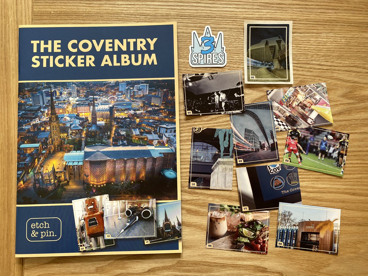 CovCaptured's tweet photo. Enjoyed sticking pack no.9 of my @EtchandPin stickers into my album today.
Nice surprise to receive a 3 Spires fridge magnet too.
Will have a shiny to swap when we are out of the other side if anyone has any swapsies. https://t.co/ByZOtv0SPy