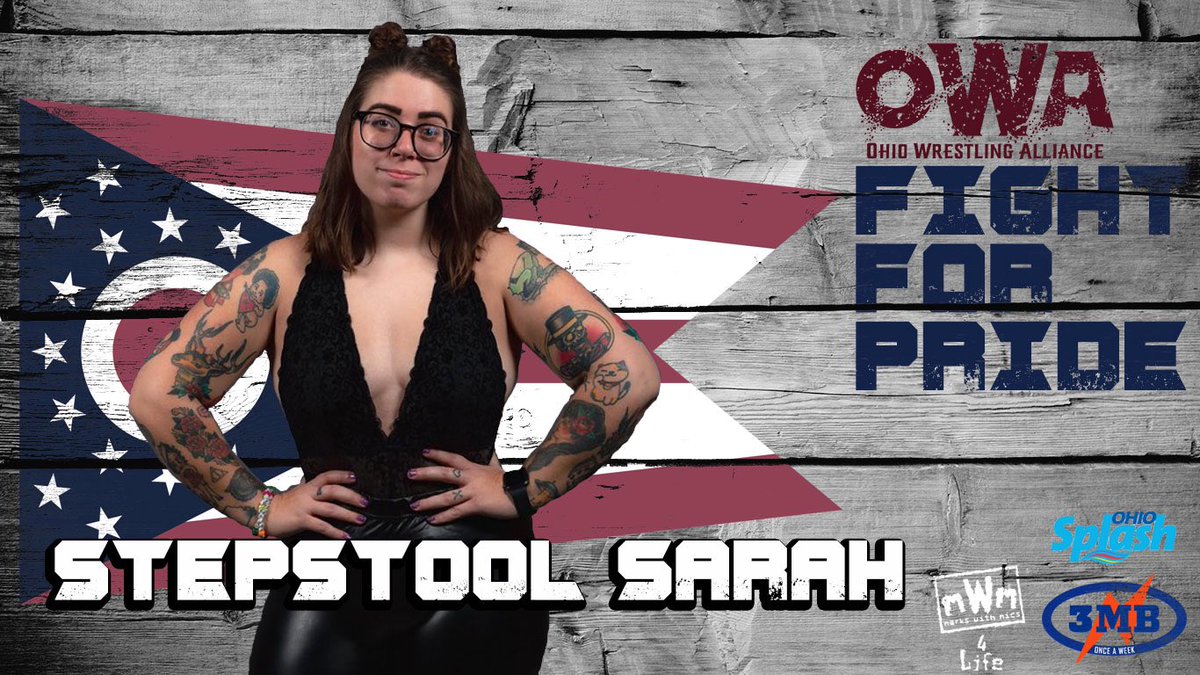 OhioWrestlingA1's tweet photo. She is a voice for a progressive #WrestlingCommunity...
And now she will be the voice for #Fight4Pride on June 13th as the #OWA’s new ring announcer!
Hear what Stepstool Sarah has to say by buying your ticket at: https://t.co/qPbw4QvI3F https://t.co/b4VoSiBzD6