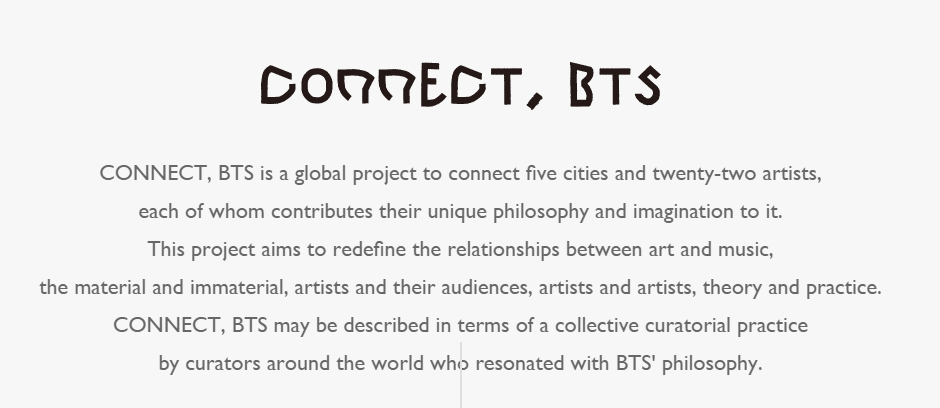 "We are on a journey of connection. It is the journey of opening our heart to our fellow beings on this earth and recognizing that they are our sisters and brothers." The  #Connect_BTS project this year was exactly about that, connecting people from around the world... @BTS_twt