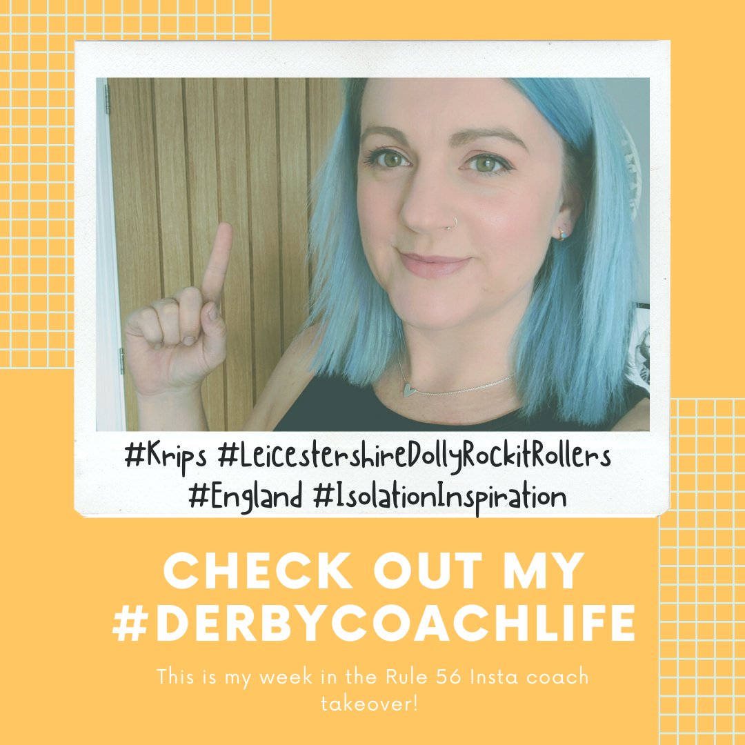 rulefiftysix's tweet photo. Have you run of ideas for Zoom training? Starting to feel a bit disconnected from derby?

This week's insta #CoachTakeover starts tomorrow w/ Krips from the @DollyRockits sharing her week as a coach in lockdown. 

Follow us on insta: @rulefiftysix

#RollerDerby #DerbyCoach https://t.co/Kly0bwLVmq