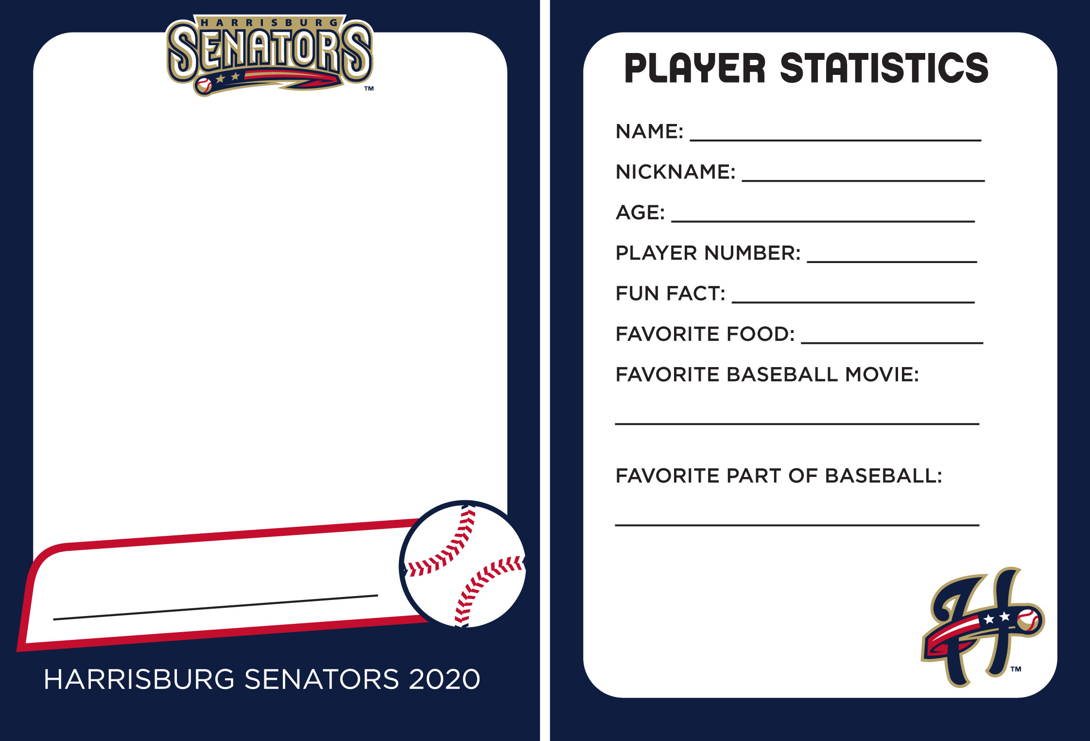 Harrisburg Senators on X: Design your own baseball card! What