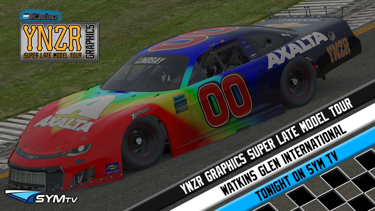3WideRCN's tweet photo. Tonight, we take on Watkins Glen with the second round of the @YNZRGraphics Super Late Model Tour! Tune in tonight at 9:45pm ET with coverage by @SYM_tv! https://t.co/t9Y8f4FP8n