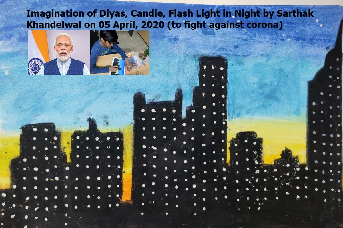AsriInteriors's tweet photo. @RajatSharmaLive Night look in #India on #5April9Baje9Minute as asked by PM Sh. #Narendra_Modi_ji
to light up surrounding with #Diyas #Candles #Torch #mobileflashlight
Perfectly on drawing sheet by (son)Sarthak @narendramodi @PMOIndia #9pm9minute #covid19 #IndiaFightsCoronavirus @indiantv https://t.co/jWf61JLzL1