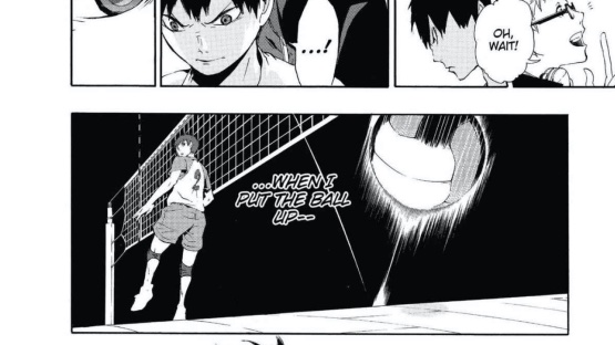 We starts with EXPOSITION (setup): The King of the Court (ch. 5), where Kageyama’s past is first revealed. This is the first chapter that sets up the entirety of Kageyama’s arc, which ends at ch. 9 at the end of Karasuno 3 v 3 match.