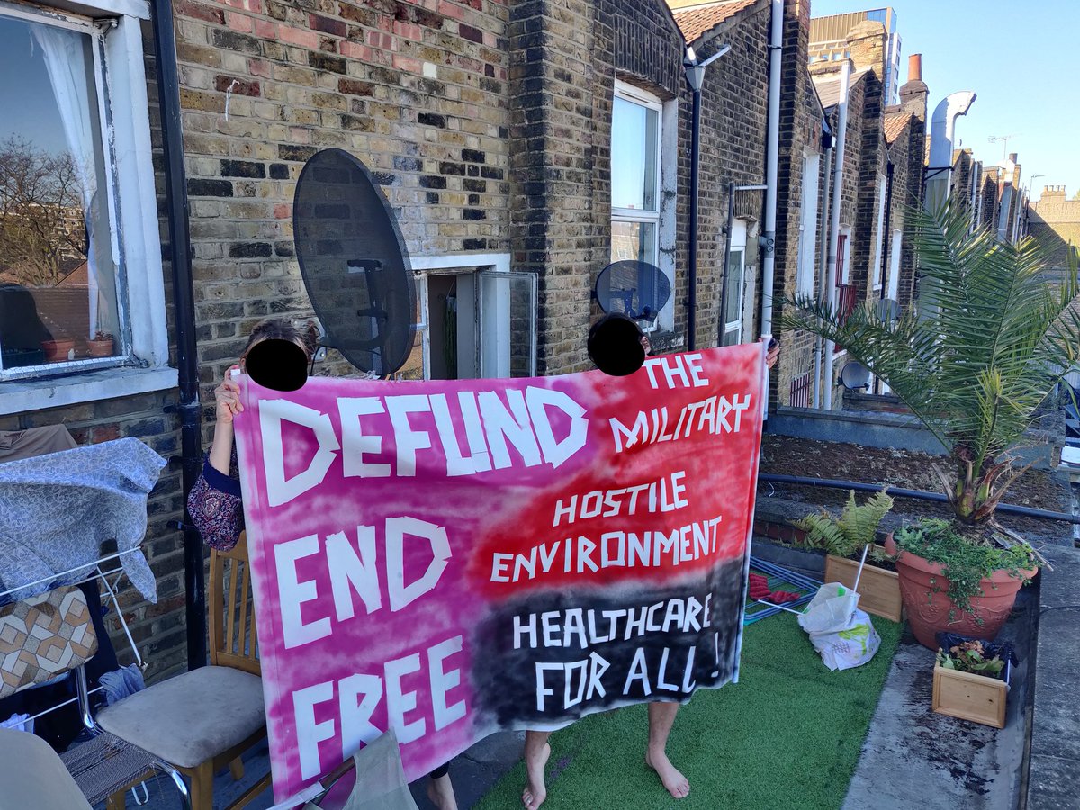 lowkeybokei's tweet image. Defund the military! 
End the hostile environment! 
Free healthcare for all! 
@pandemicdemands 
#LeaveNoOneBehind 
#equalaccessforall
#burndowntheborders