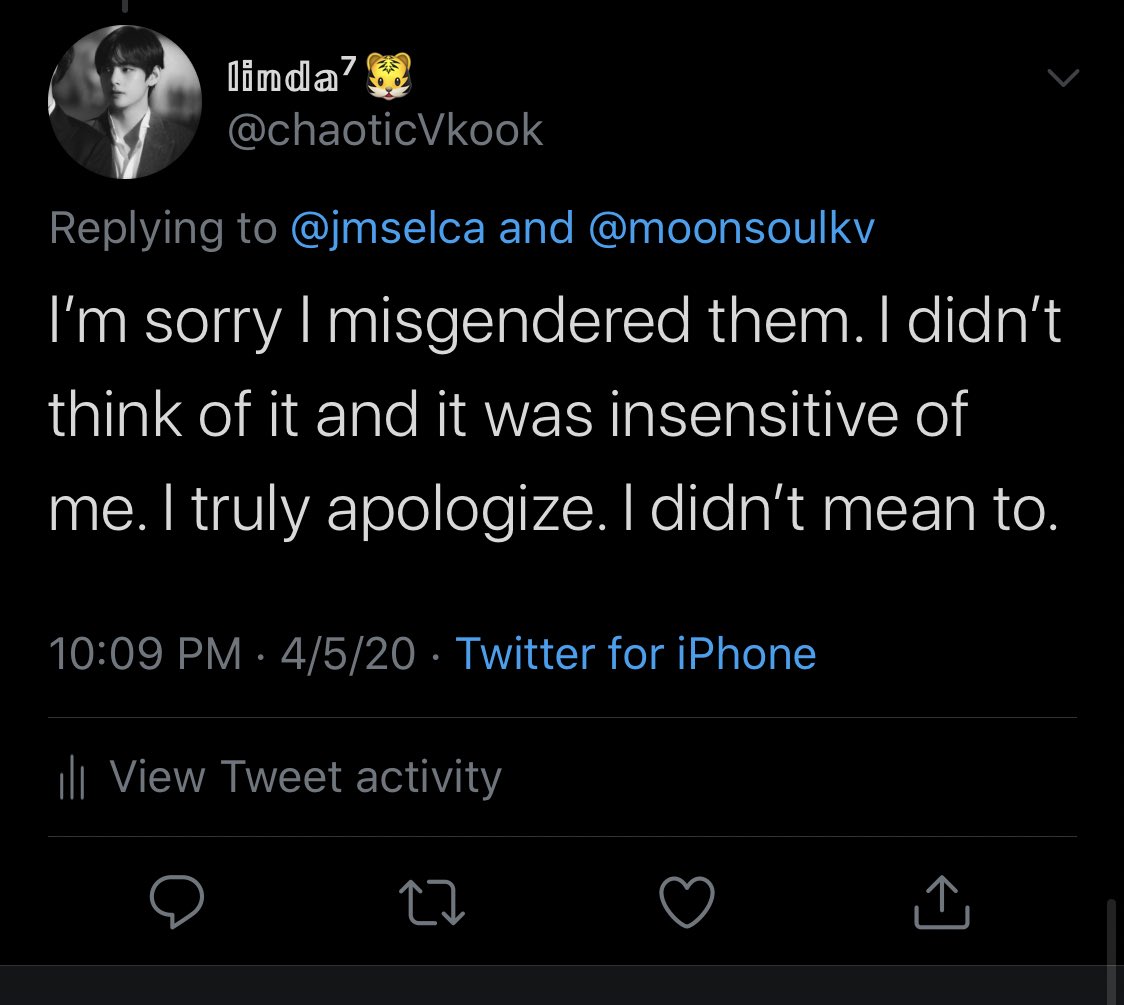 Their friend attacking me even thought I apologized and didn’t mean to misgendered them and think body shaming is just a joke and is ok.