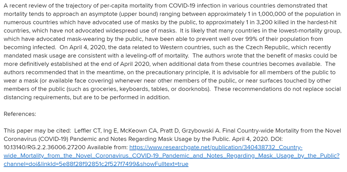 jeremyphoward's tweet photo. The research supporting #Masks4All is flooding in at this point. I'm working with a cross-disciplinary academic group right now to publish a lit review.

Here's a summary of the latest paper, which takes an observational epidemiological approach.
https://t.co/7lvZdTFkaC https://t.co/J661PpO6ov