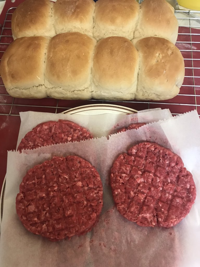 Tigerfrogg's tweet photo. Hand made burger and buns for tea https://t.co/PZMIOATYAs