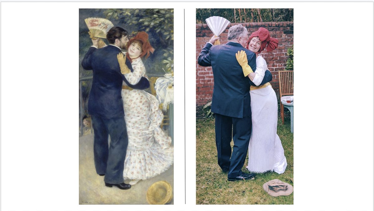 Day 17Dance in The Country by Pierre-Auguste Renoir, 1883.Dance in the Garden with Liz & Brian, 2020.