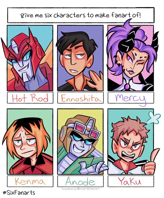 here's the first batch of #SixFanarts! ty everyone for the suggestions ?? 