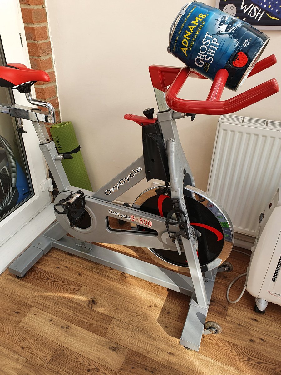 andyouk's tweet photo. Fed up with snacking during Lockdown... tomorrow? Time to get fit again... Spin bike is almost all set :-) 💪💪 https://t.co/dQocOAqrRy